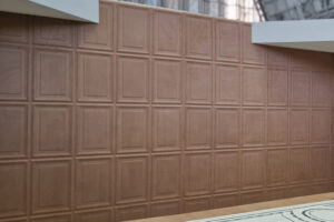 Wallpaper hanging commercial in Central London.